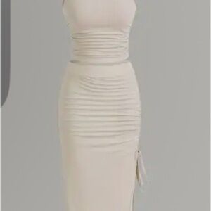 Elegant Cream Top & Skirt Set